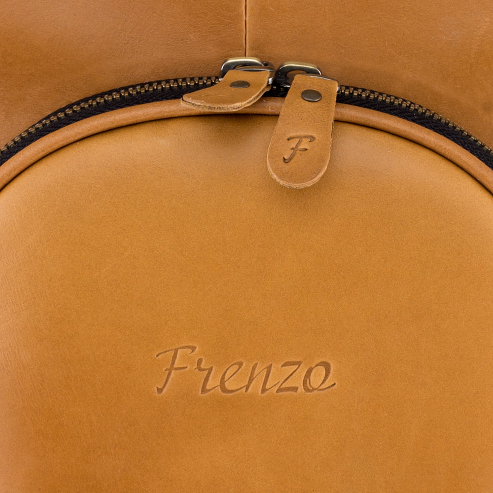 Frenzo 2708 кожаный рюкзак светло-коричневый