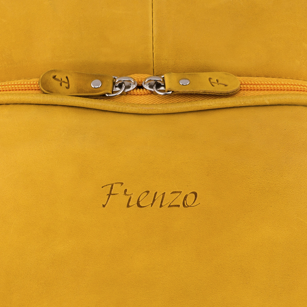 Frenzo 3409 кожаный рюкзак желтый