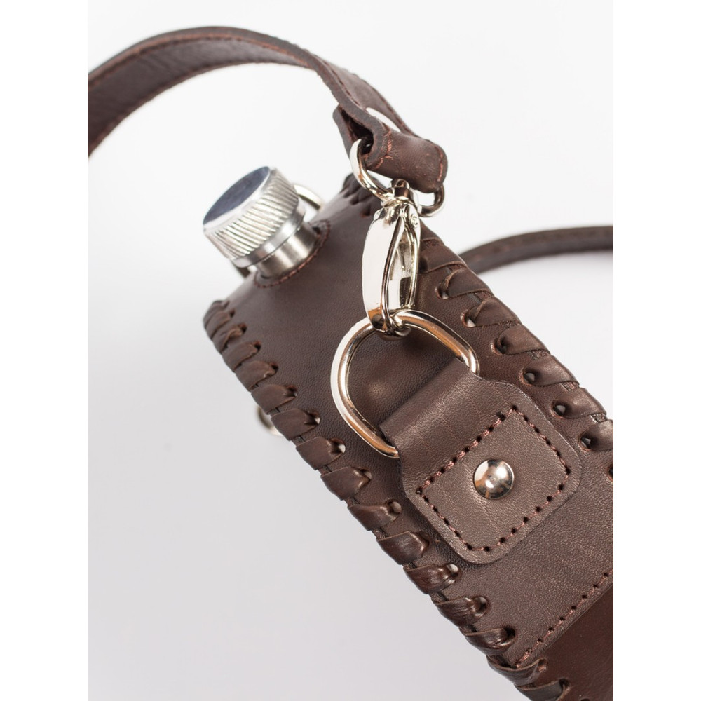 Frenzo gifts ФФ.41.СР.Т фляжка подарочная в кожаном чехле / Охота / темно-коричневый