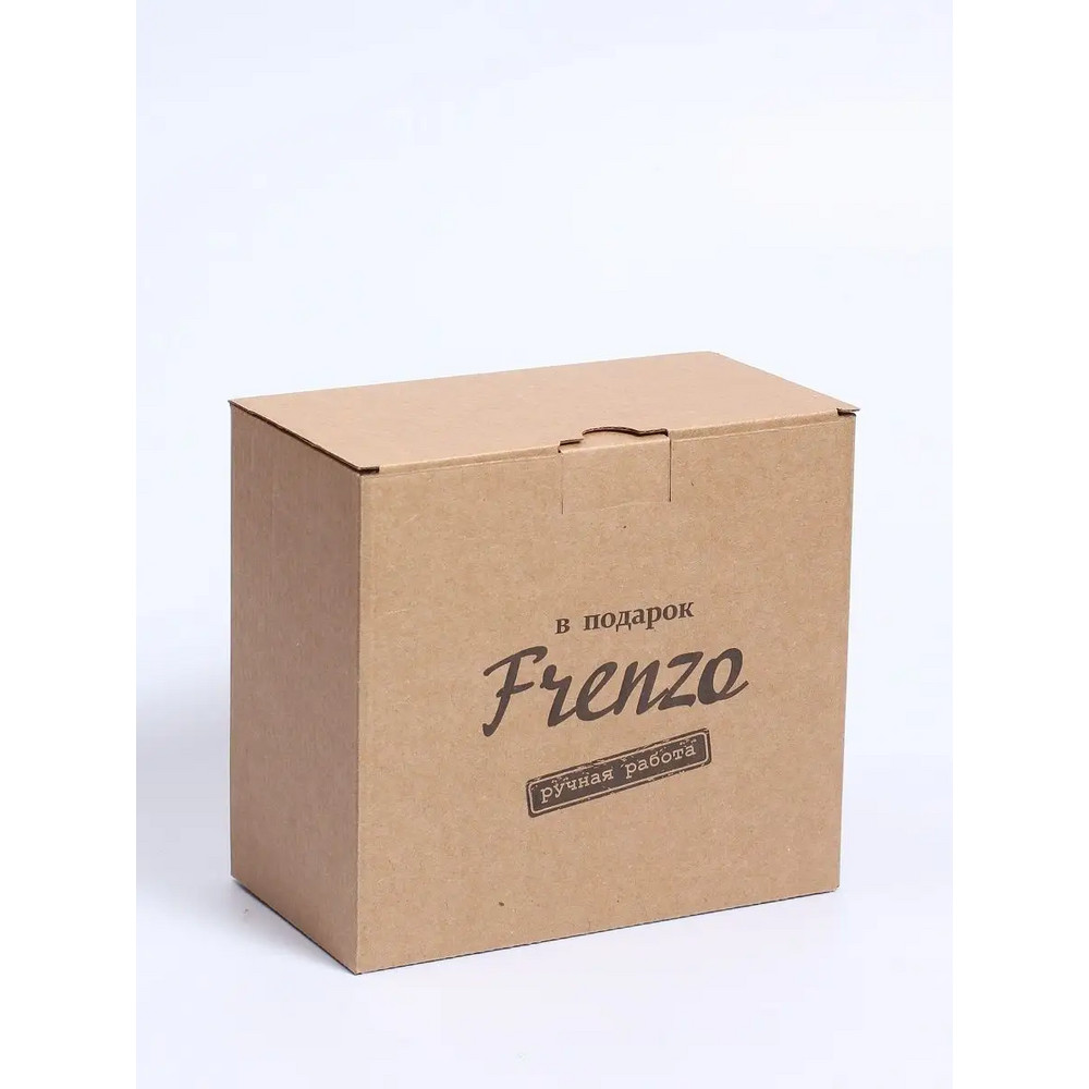 Frenzo gifts ФФ.41.СР.Т фляжка подарочная в кожаном чехле / Роза / Ветров / черный