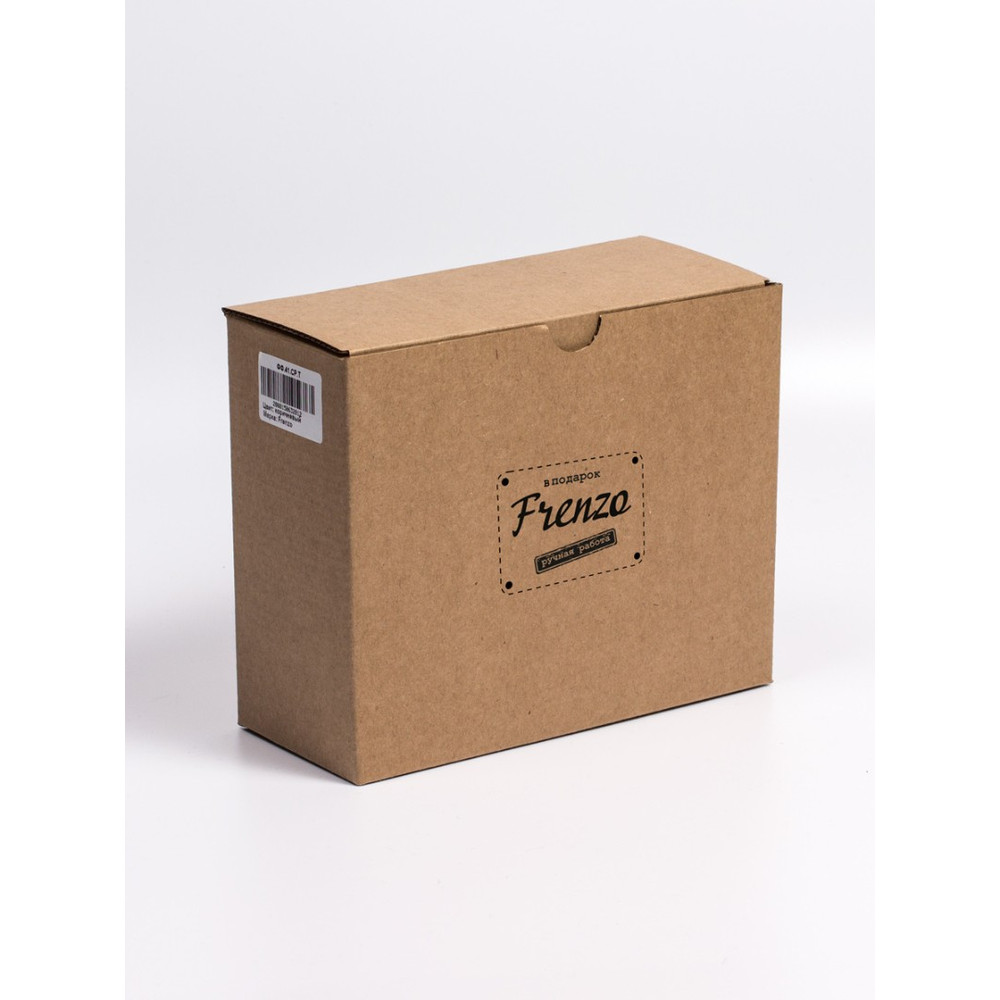 Frenzo gifts ФФ.41.СР.Т фляжка подарочная в кожаном чехле / Роза ветров / темно-коричневый