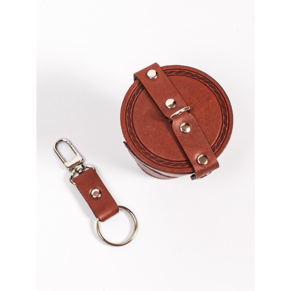 Frenzo gifts СК.23.Т Набор стаканов (4шт) в кожаном чехле / Под самогон