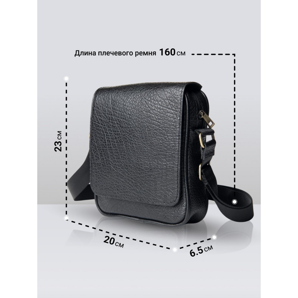 Frenzo 5811 Buffalo сумка планшет кожаная мужская через плечо черный